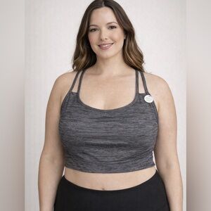 ✨NWT✨GAIAM Women's Charcoal Sports Bra ~ Size XL